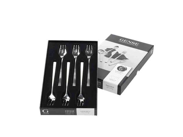 Gense Fuga Kagegaffel 15,5 cm 6 stk. Mat/Blank stål Gense Fuga Kagegaffel 15,5 cm 6 stk. Mat/Blank stål
