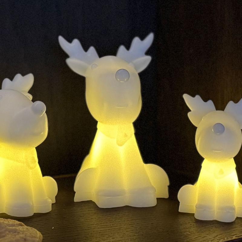 Sirius Naja LED rensdyr, hvid, 9.1x8x11.6cm