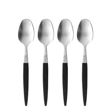 Gense Focus de Luxe Teske 13,2 cm 4 stk. Sort/Mat stål Gense Focus de Luxe Teske 13,2 cm 4 stk. Sort/Mat stål