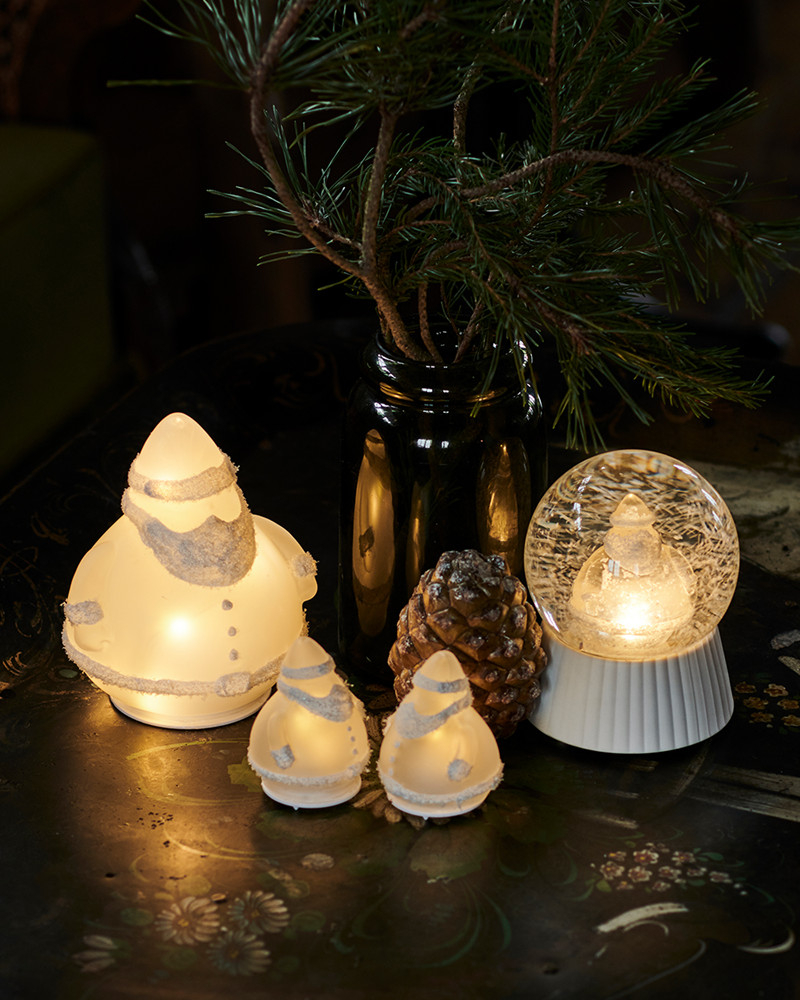 Santa snekugle, hvid keramik