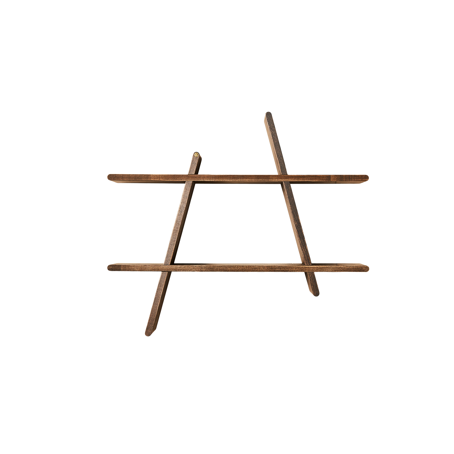 A-Shelf - Large - Røget, L78xD12xH67 cm - 100% Massiv Ask - Røget Olie