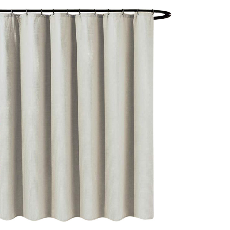 MOUD Home WAFFLE badeforhæng beige - 180x200 cm