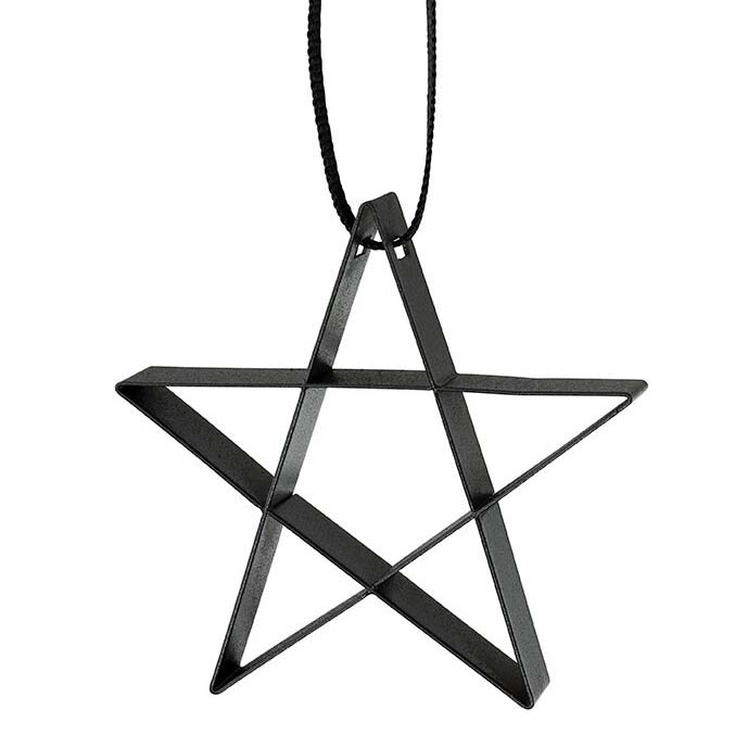 Figura ornament, stjerne, lille soft black