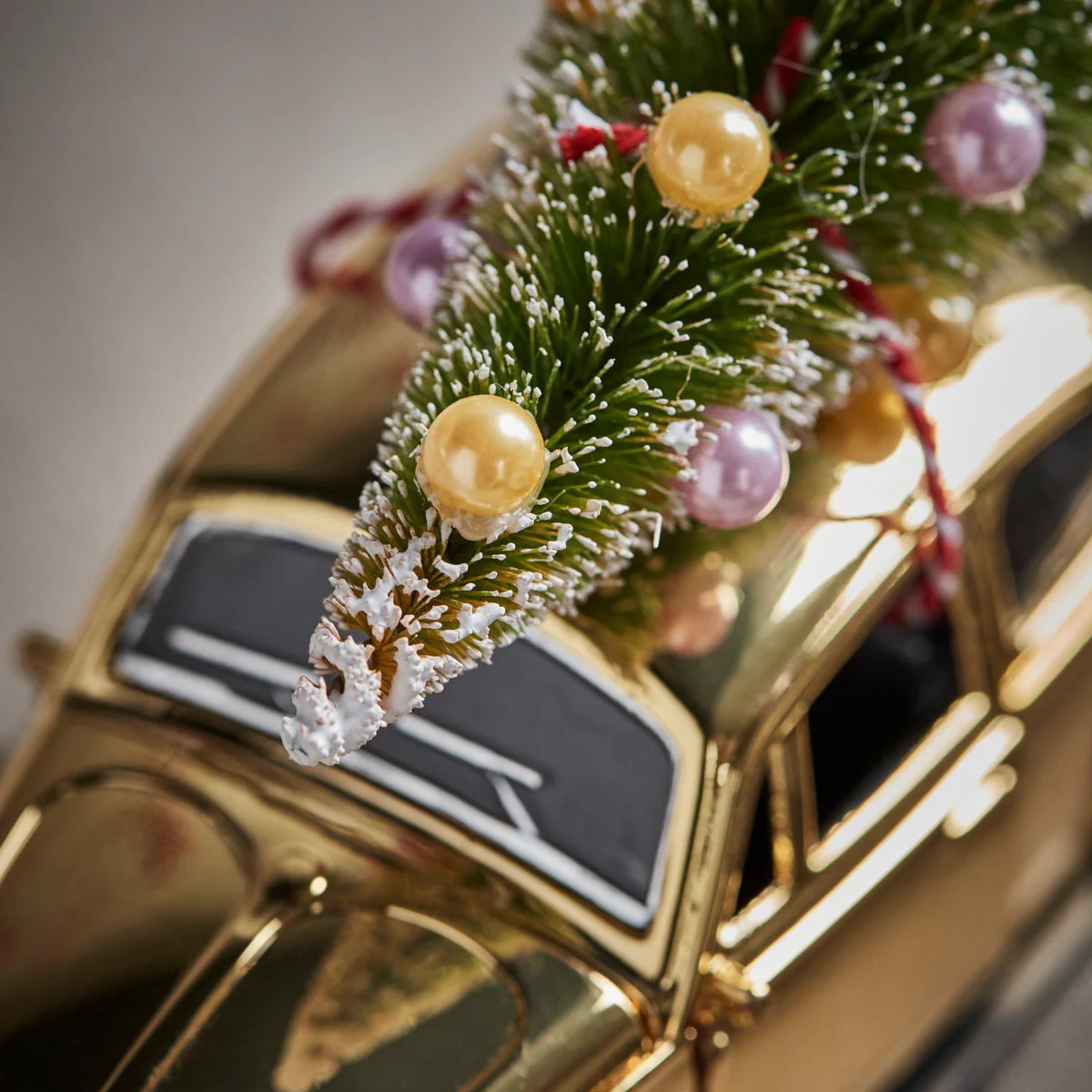 Dekoration, Xmas car, Gylden*