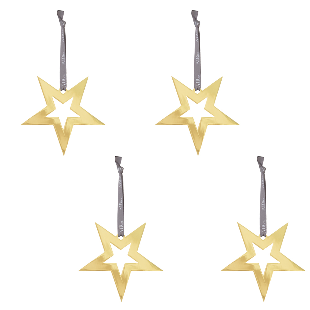 AIRies 4 stjerne vedhæng, guld* AIRies 4 stjerne vedhæng, guld*