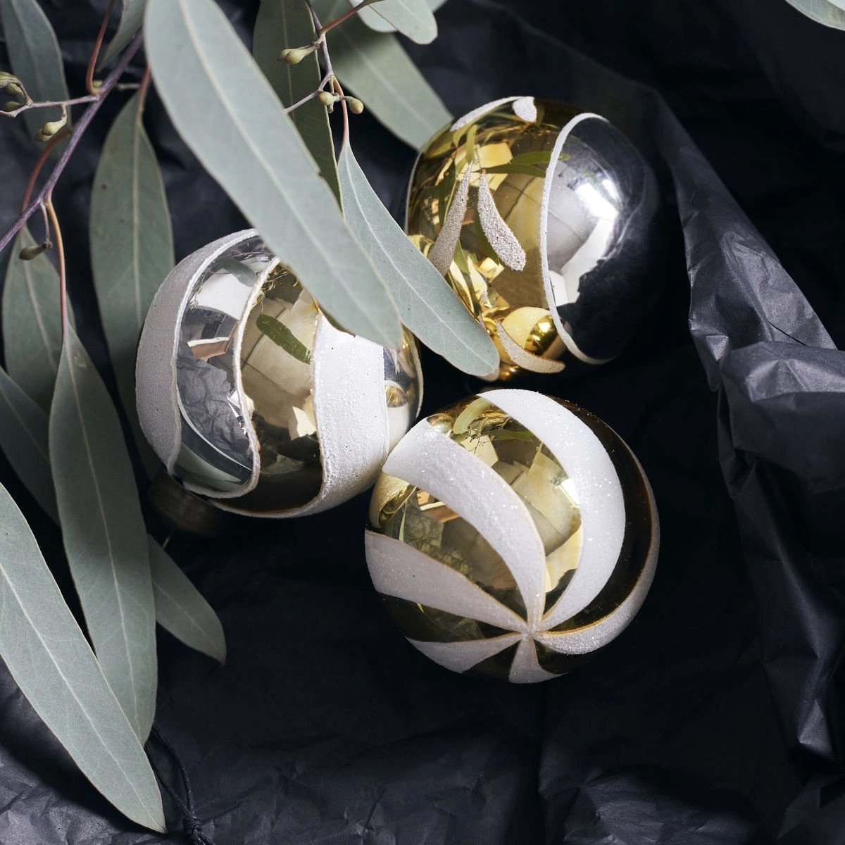 Julepynt, Glowi, Ø:6 cm, Guld*