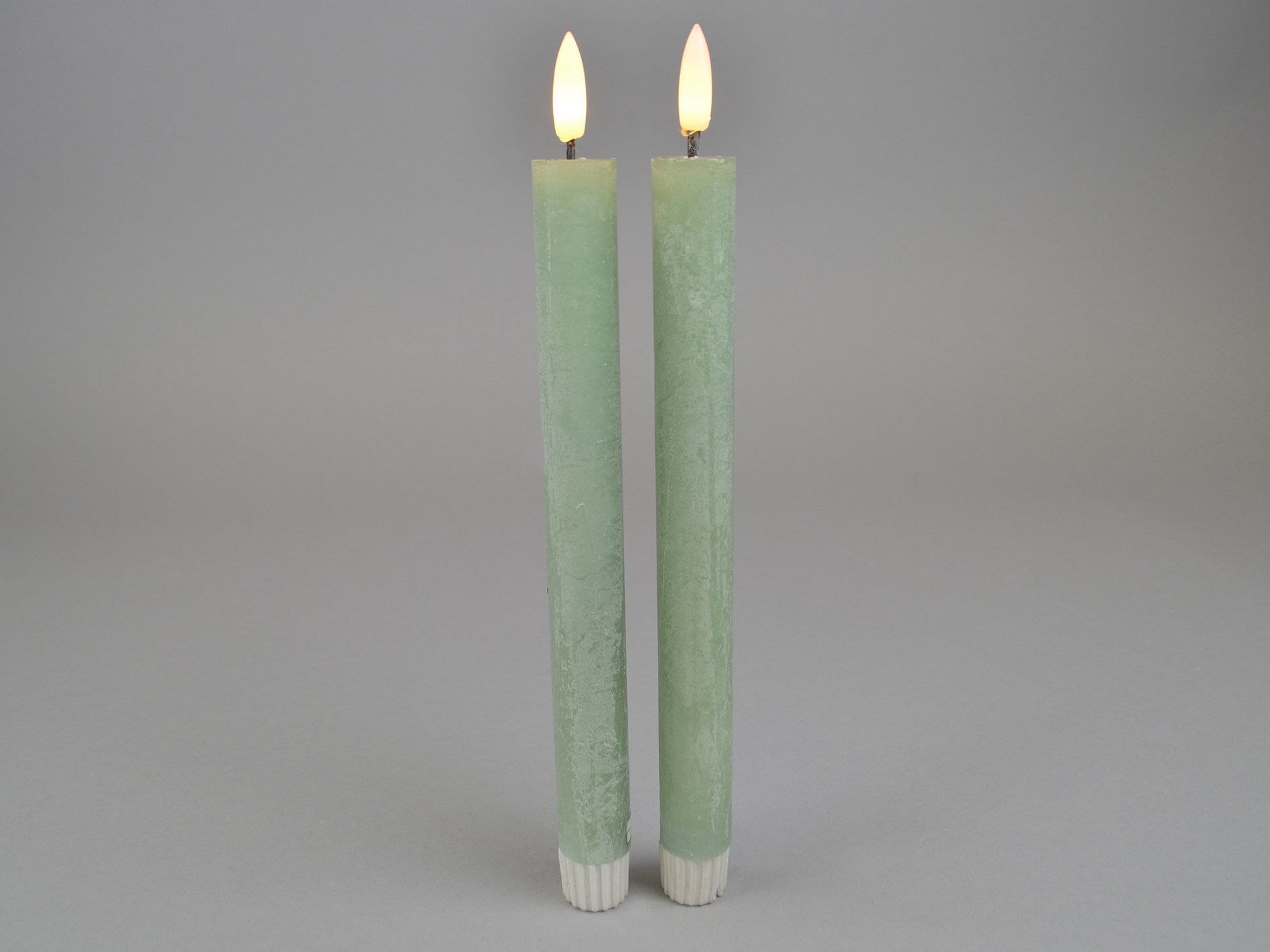 LED-Stagelys 2er-Set, 2,2x24cm, lysegrøn