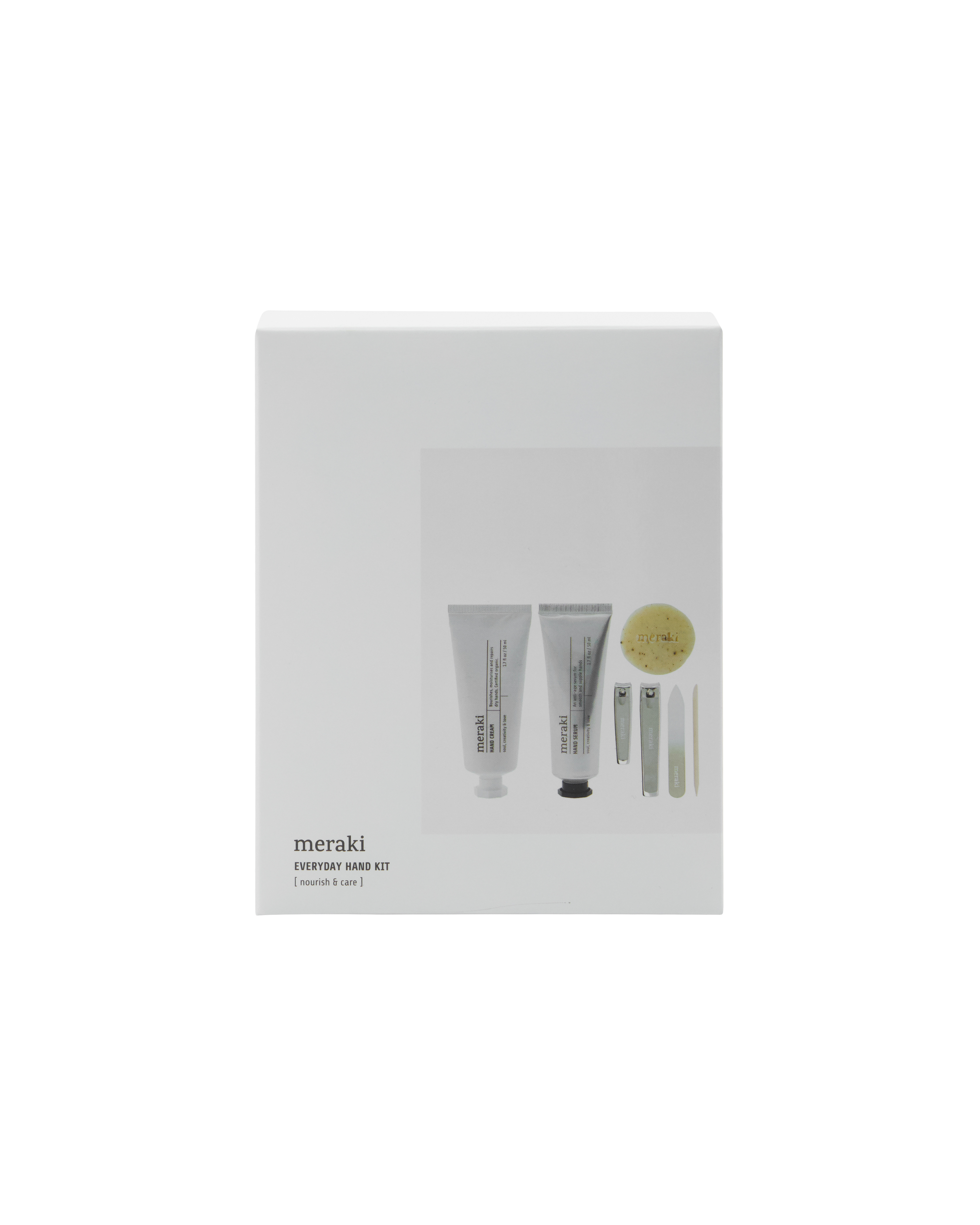 Gaveæske, hand cream + hand serum + soap + nail kit
