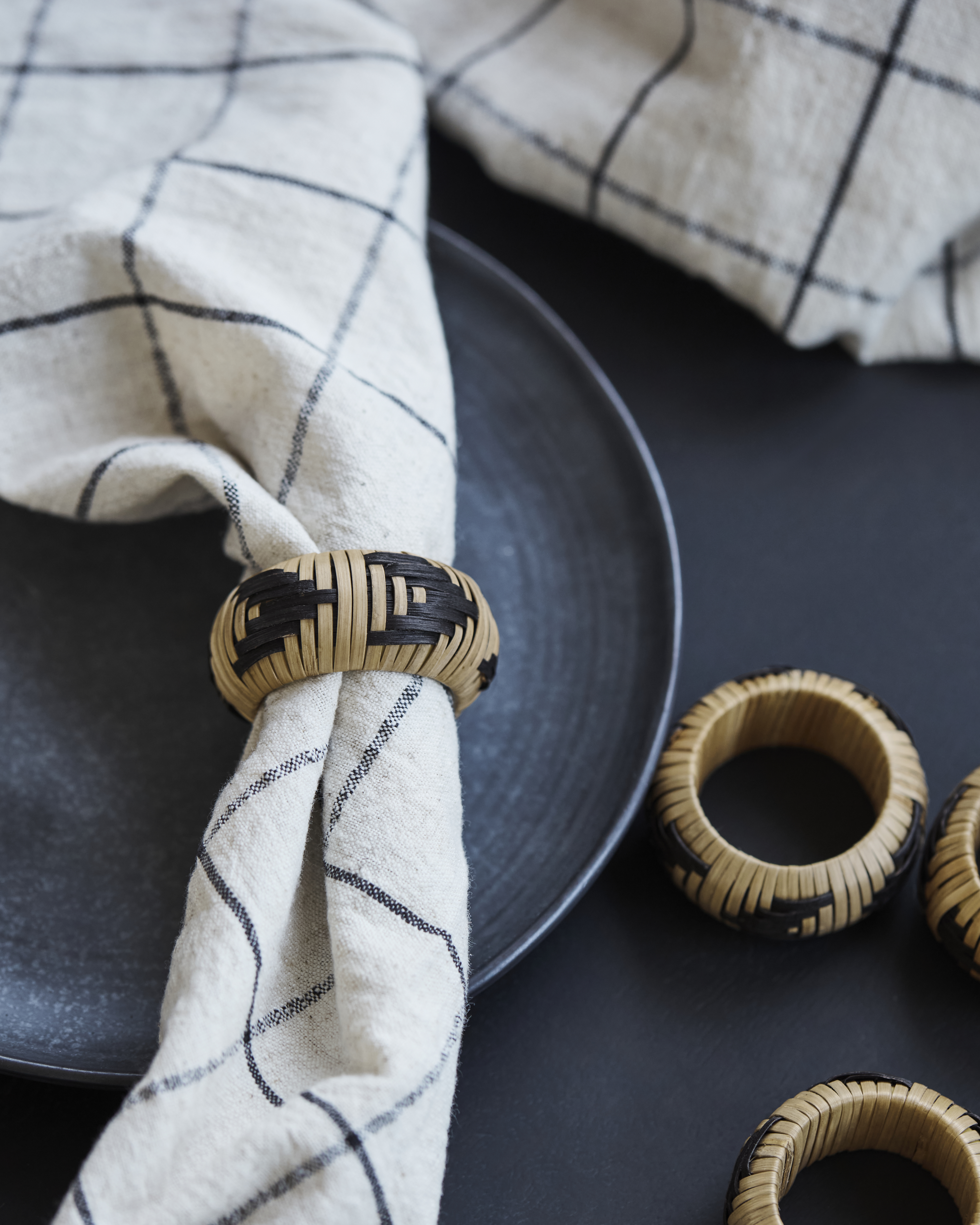 Servietringe, Bam, Natur, Sort