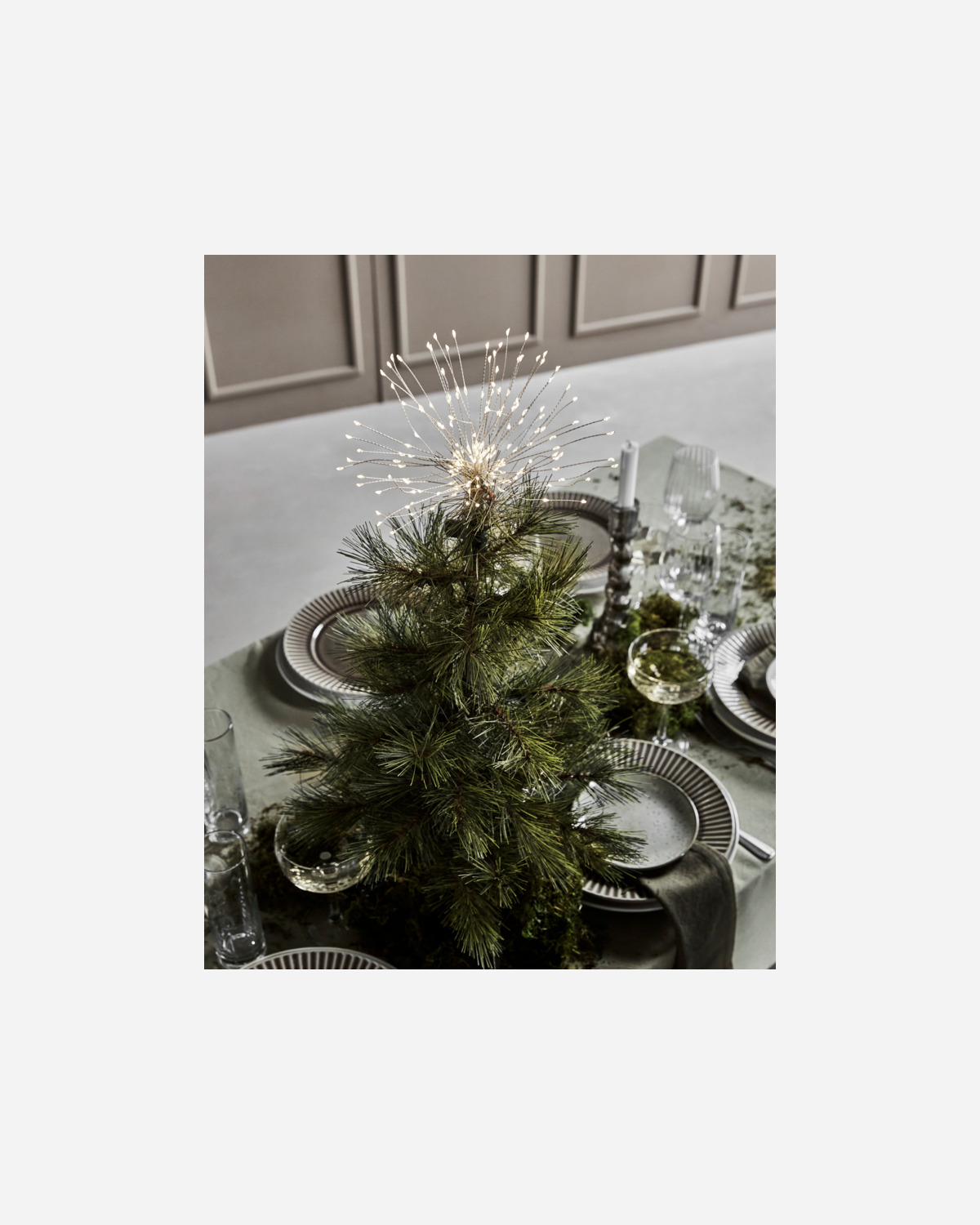 Top star med LED, Glow, Silver* Top star med LED, Glow, Silver*