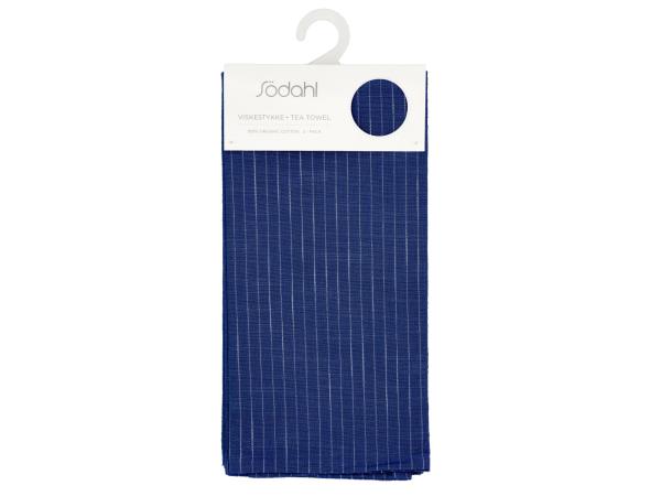 Södahl organic Line Viskestykke 50 x 70 cm 2 stk. Royal Blue