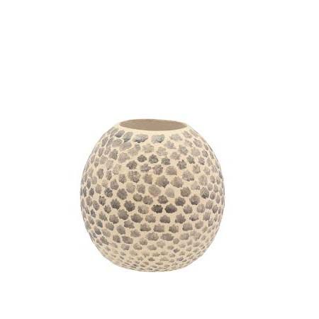 Villa Collection Taia Dekorationsvase Dia 18,5 x 20 cm Creme