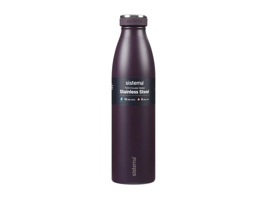 Sistema Stainless Steel 750ml, Midnight Plum