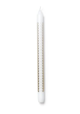 Rhombe Kalenderlys Ø2.5 cm hvid