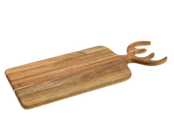 Serveringsbræt med gevir 44 x 18 x 1,5 cm Akacietræ HOLM