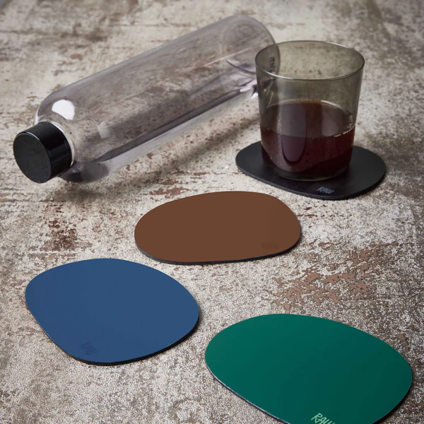 RAW Silicone - soft surface coaster  / glasbrikker - mocca 6 stk