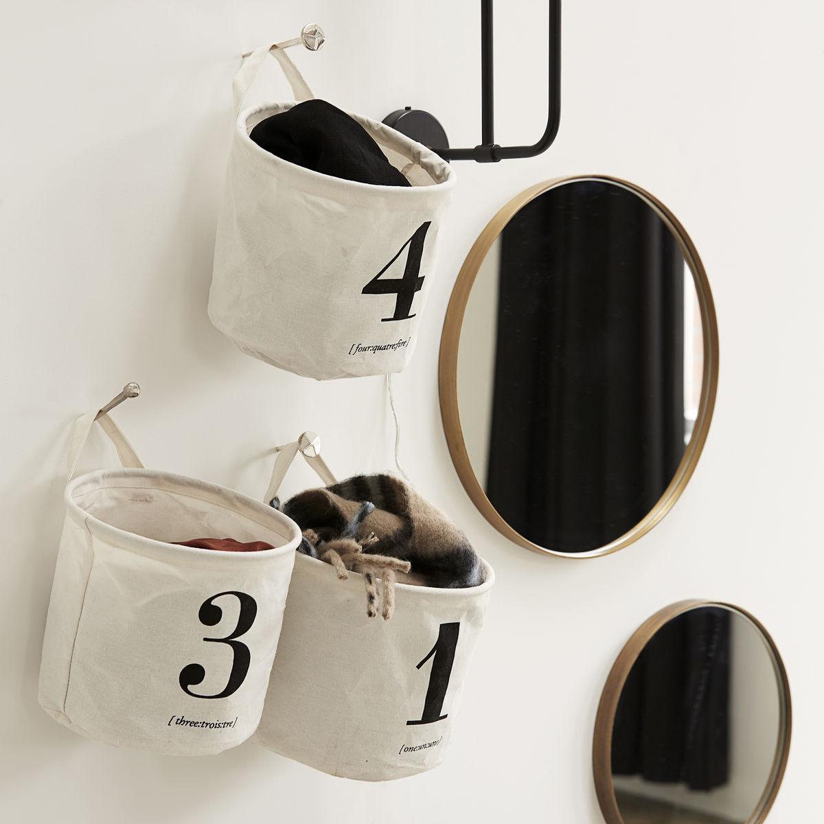 Opbevaring, 1-2-3-4, Sort/Råhvid Opbevaring, 1-2-3-4, Sort/Råhvid