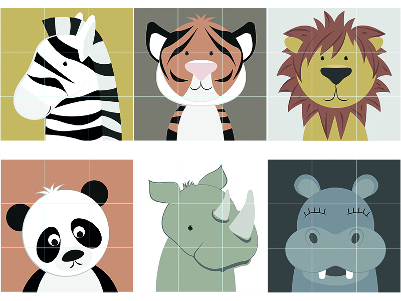 Klodser med 6 puslespil, Noah`s ark Klodser med 6 puslespil, Noah`s ark