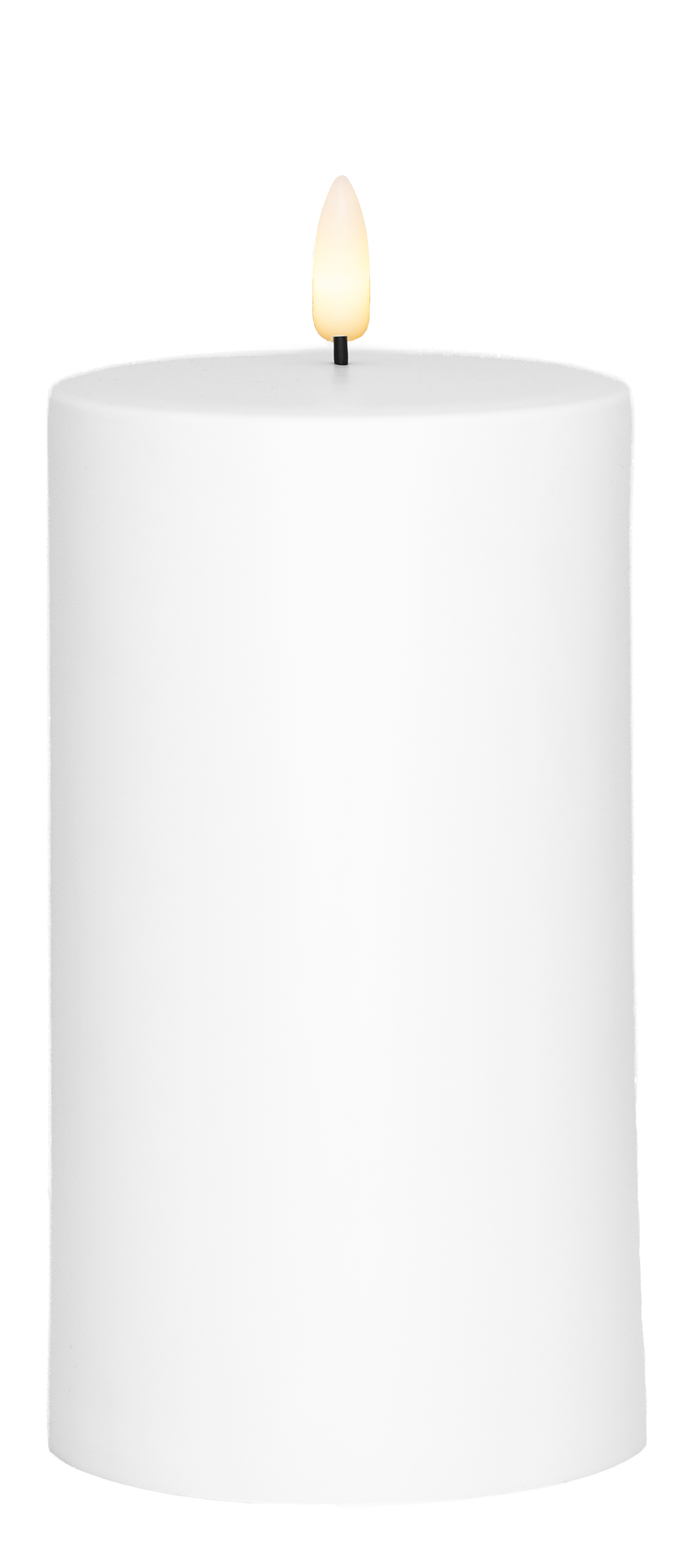 Skandi LED Bloklys Ø7,5 cm x H12,5 cm - Udendørs med solceller - Hvid