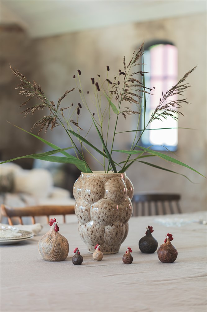 Høne Woodie, dark H.9,6cm Høne Woodie, dark H.9,6cm