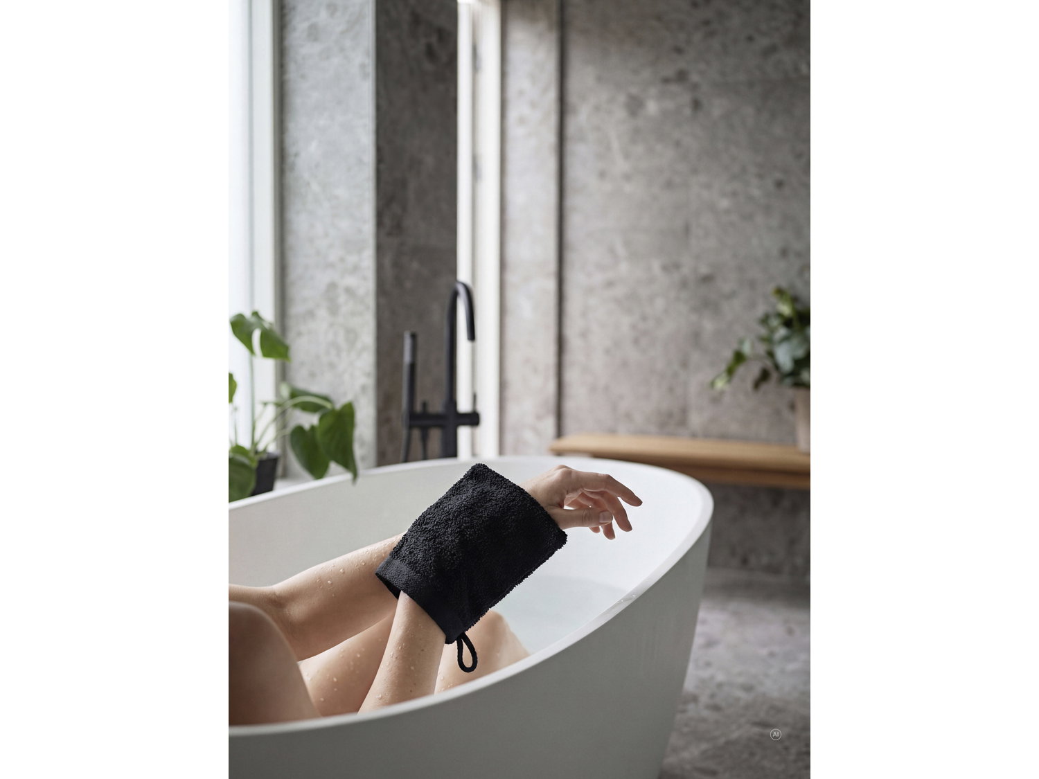 Vaskehandske Sauna Black