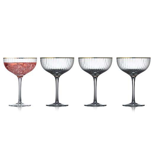 Lyngby Glas Palermo Gold Cocktailglas 31,5 cl 4 stk.