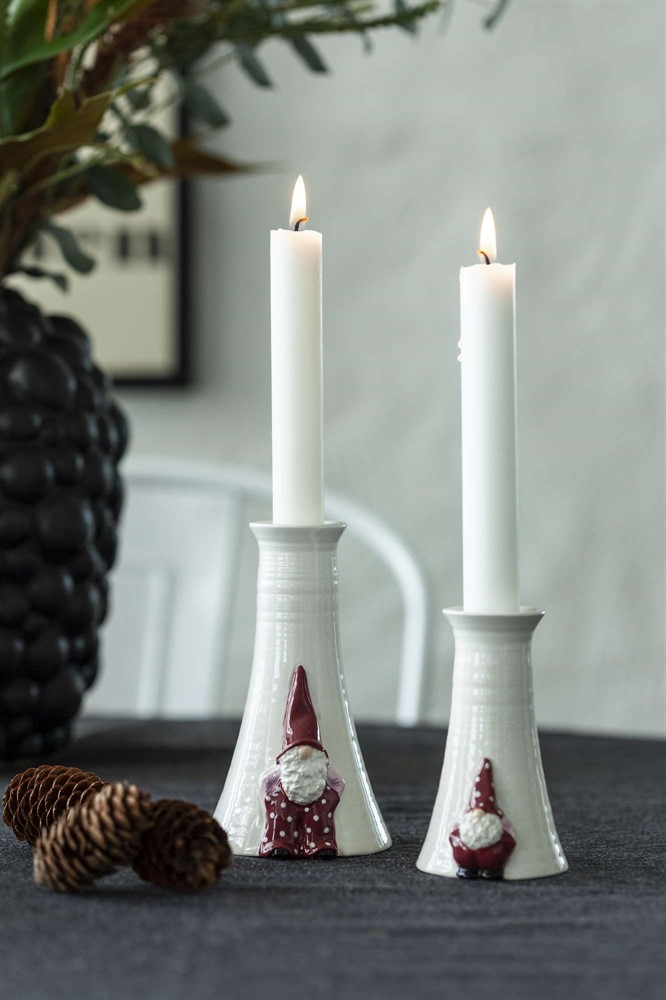 Candleholder Elmer and Max 2 pcs H.11-14cm