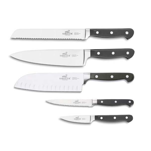 Lion Sabatier International Pluton Knivsæt 5 dele Stål/Sort Lion Sabatier International Pluton Knivsæt 5 dele Stål/Sort