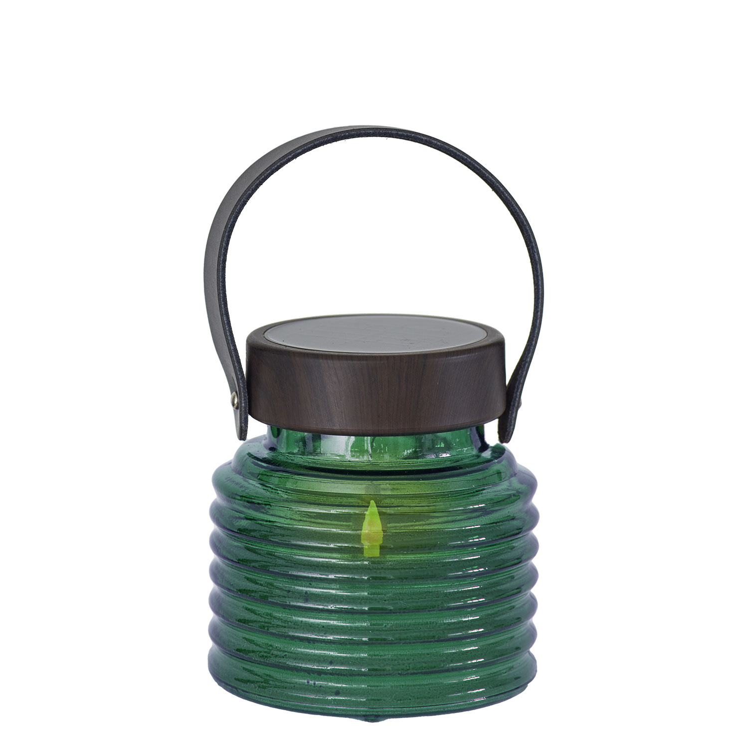 Sirius Aston Solar Krukke, Ø12xH12cm, Grøn/Sort/Brun