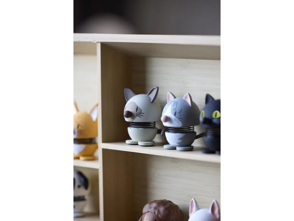 Hoptimist Maine Coon Kat, 4,5x4,1x5,3 cm, Mini, Grå