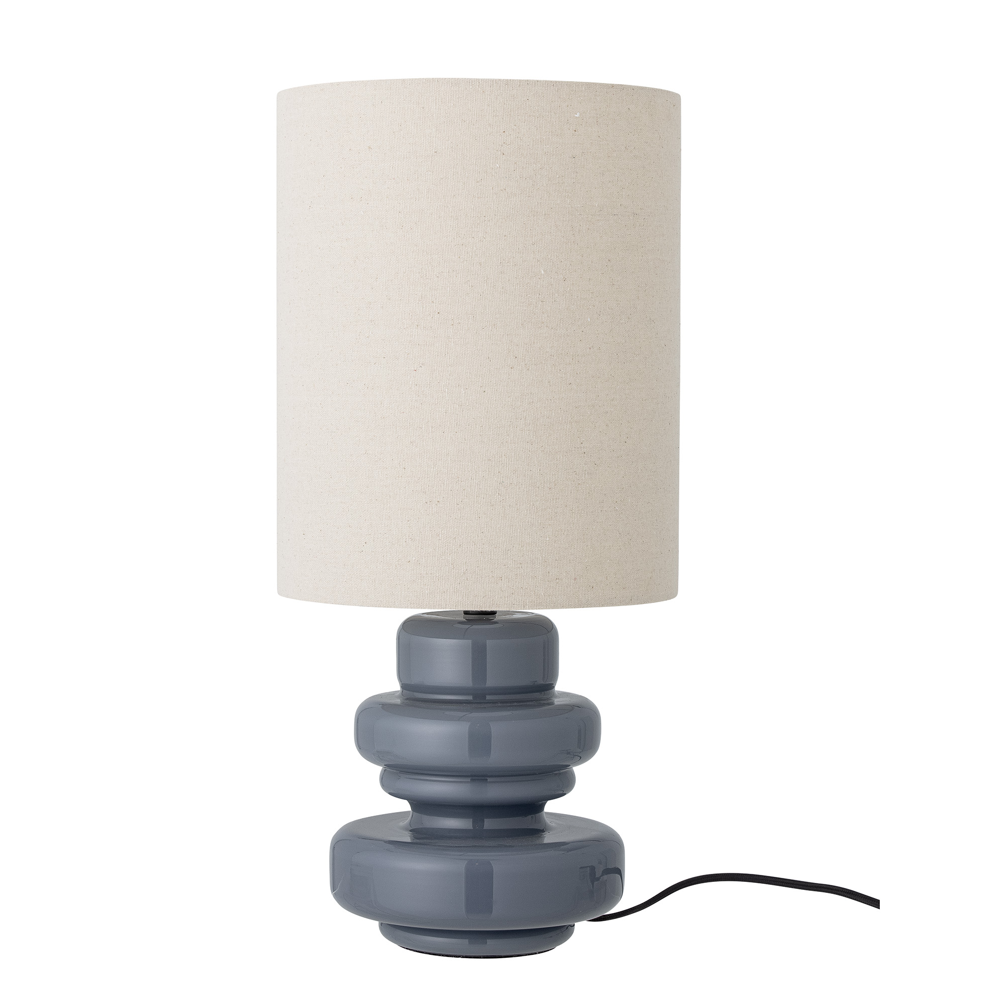 Fabiola Bordlampe, Blå, Glas, D24xH51 cm