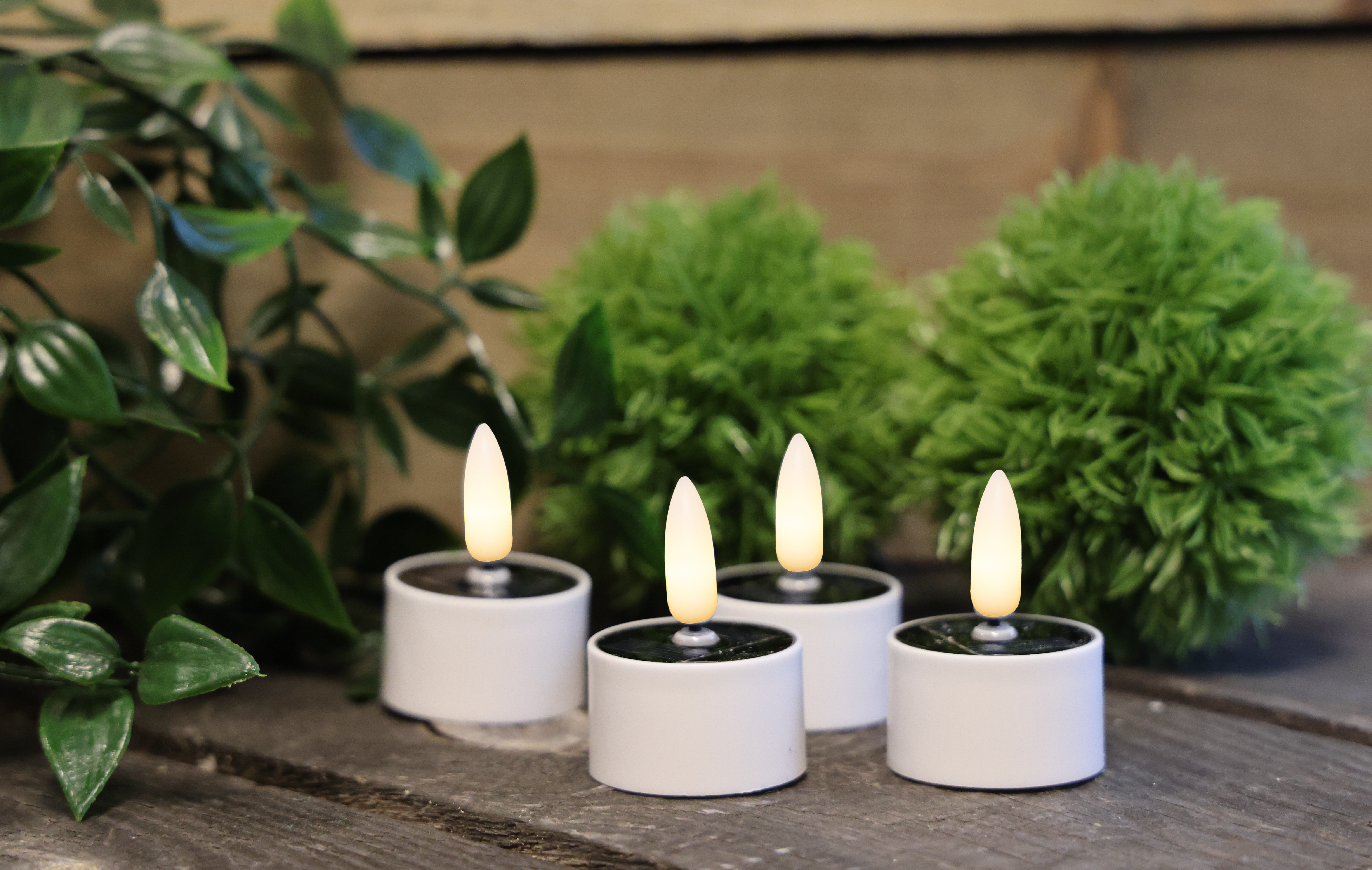 Solcelle Fyrfadslys - 4 Pak