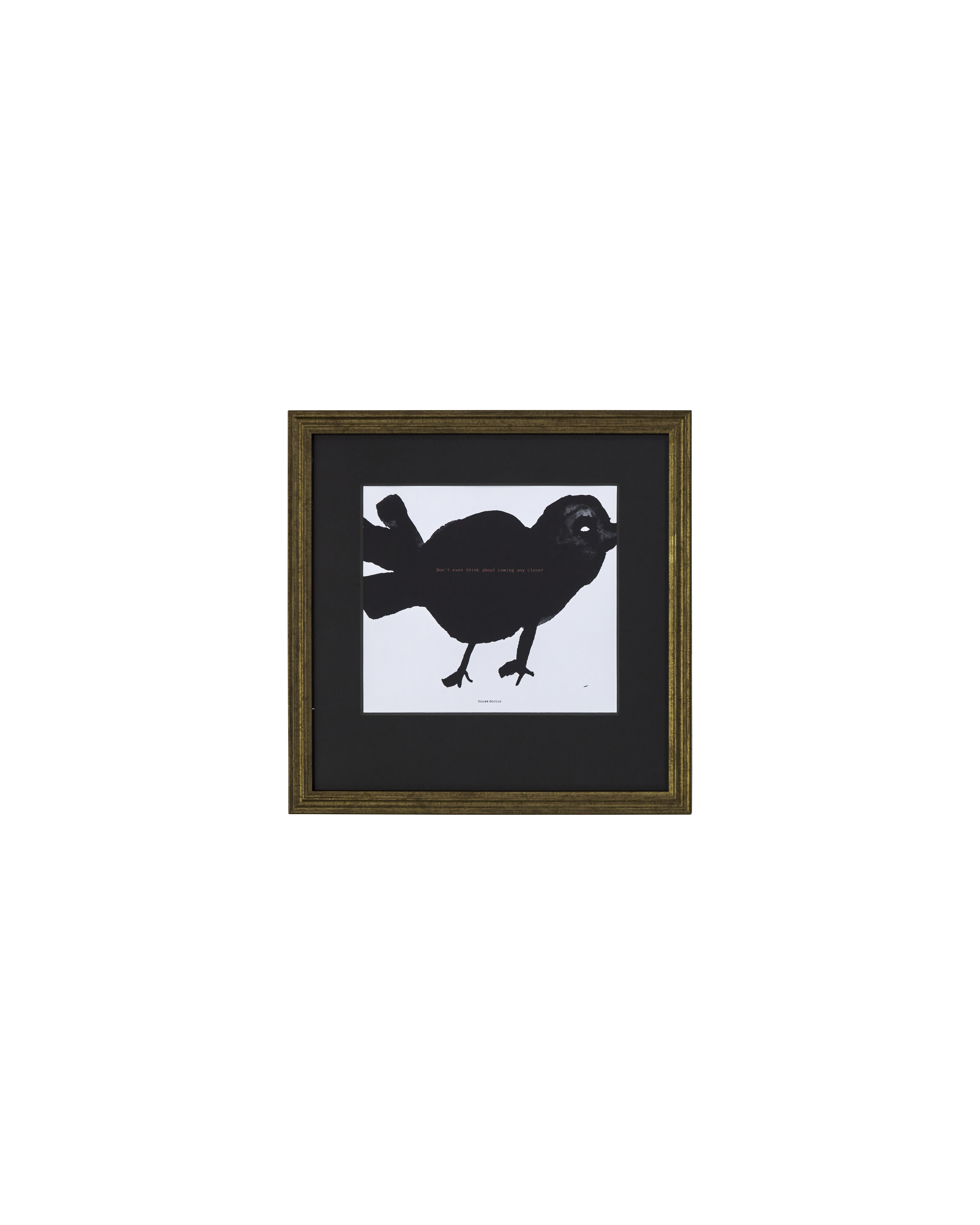 Wall art, Bird, Sort