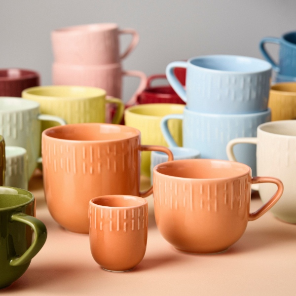 Confetti Apricot mini kop med relief Porcelæn 5 cl.