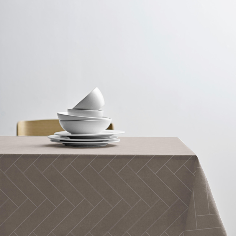 Södahl Tiles Damask Dug 140 x 220 cm Taupe