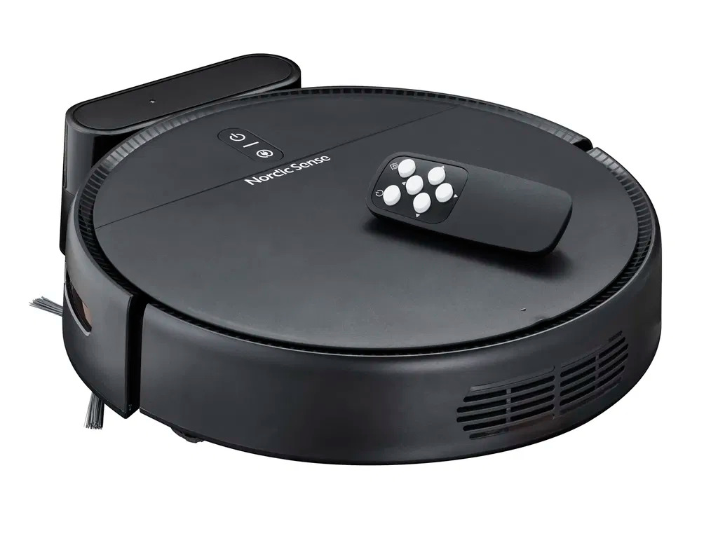 Nordic Sense Robotstøvsuger med ladestation Sort