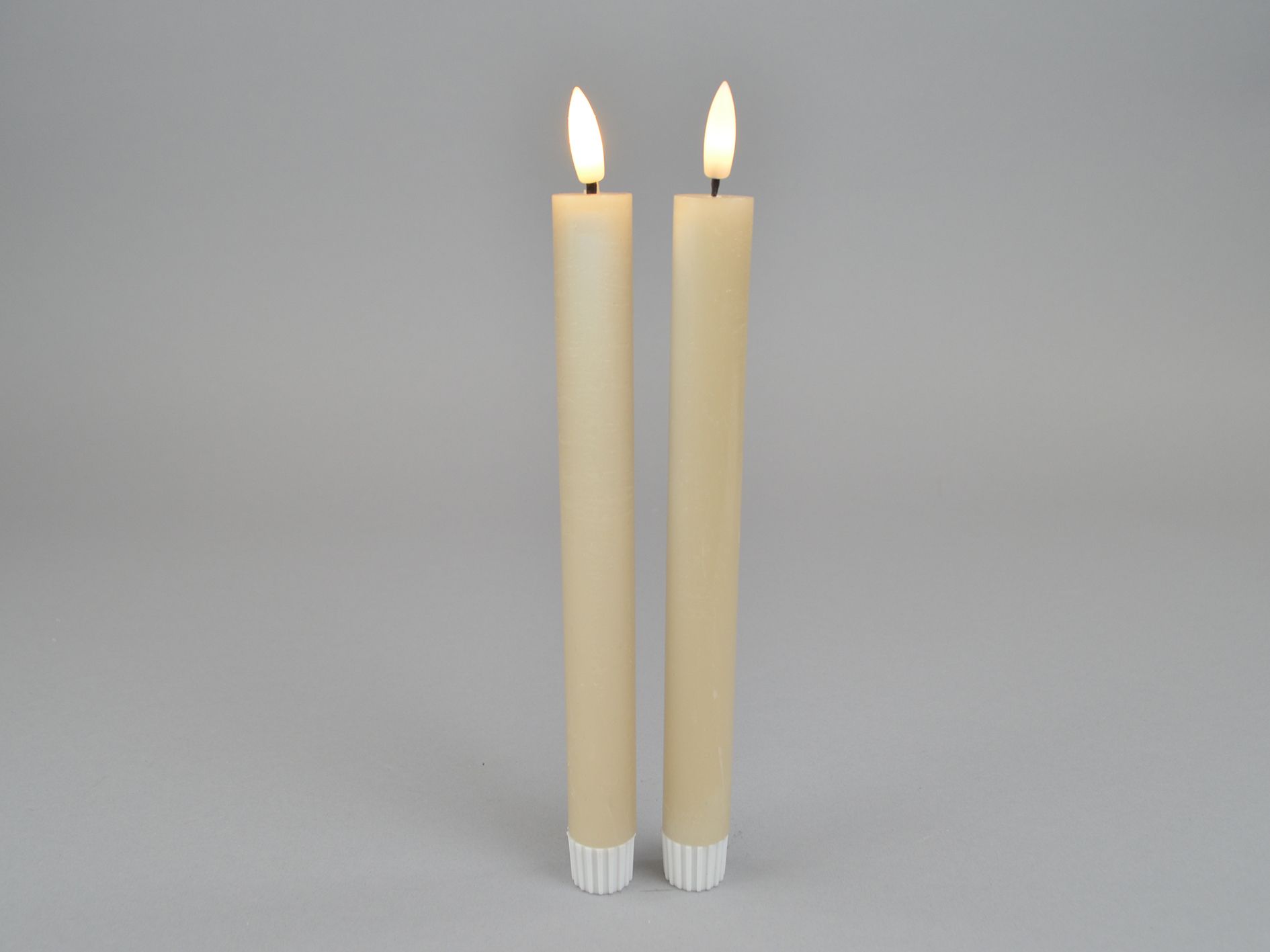 LED-Stagelys 2er-Set, 2,2x24cm, magnolia