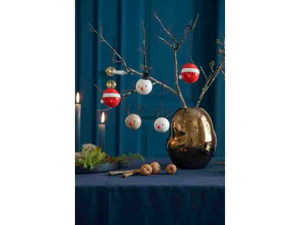 Hoptimist Rensdyr Ornament  hvid 2 stk Hoptimist Rensdyr Ornament  hvid 2 stk