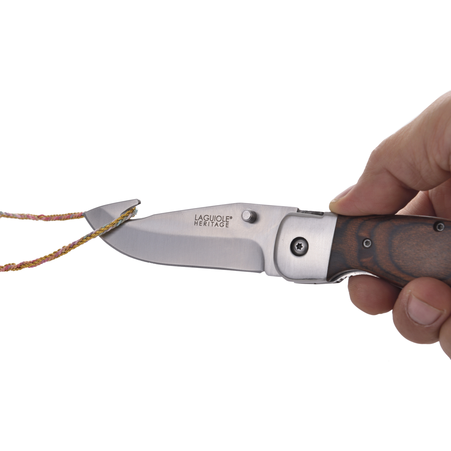 Laguiole Herit Foldbar Jagtkniv med taske
