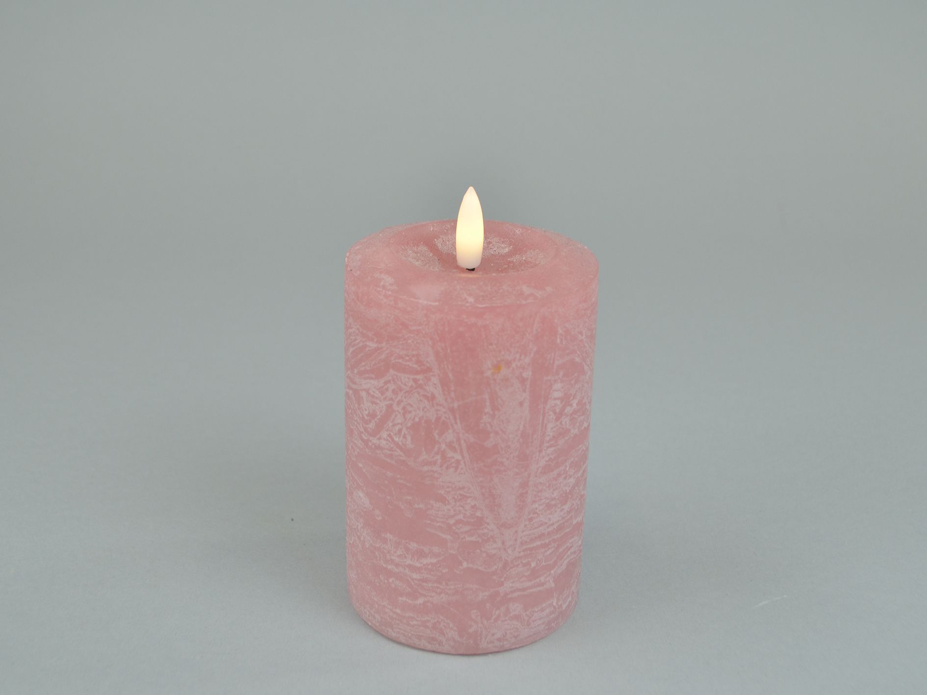 LED-bloklys D7,6xH12cm, pink