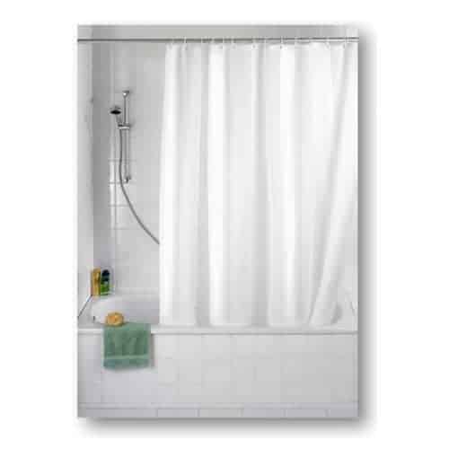 Badeforhæng Plain – Hvid 180x200 cm