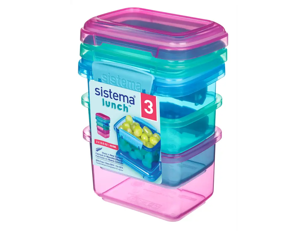 Sistema Lunch Packs, 3 Pak 400ml