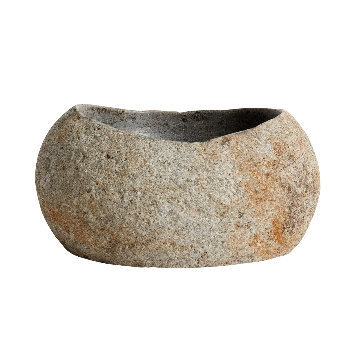 Skål Valley M - Grå/Natur Riverstone - 17x15xH8 cm