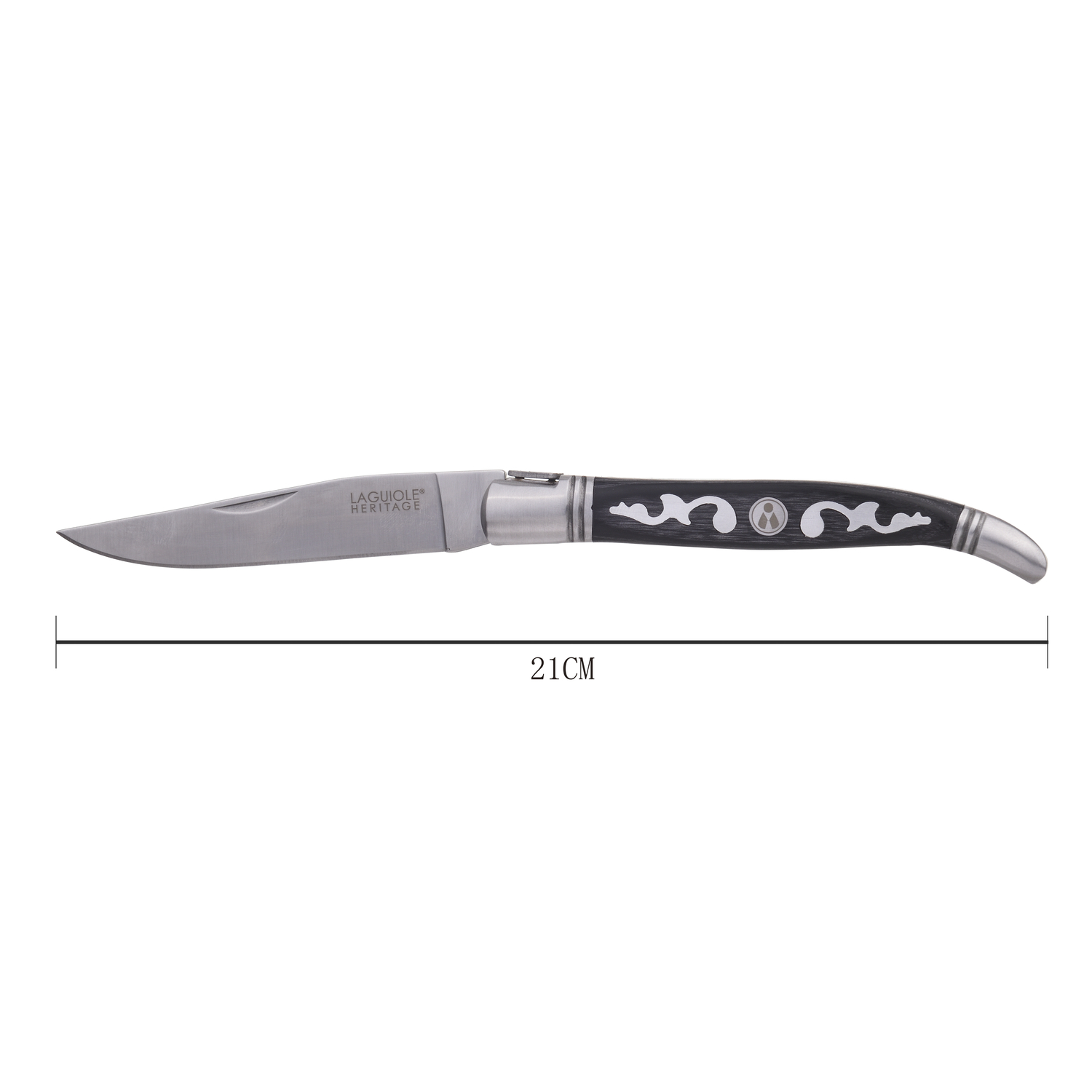 Laguiole Herit Foldekniv Grå Arabesque
