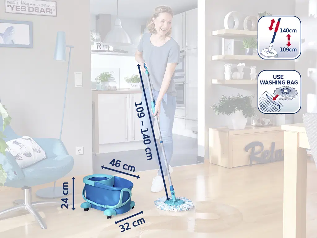 Leifheit Gulvvaskersæt CLEAN TWIST DISC ERGO MOBILE Grøn