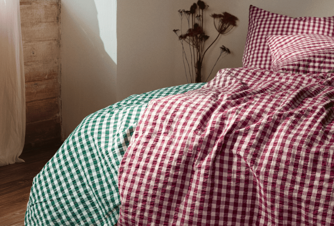 Bæk & Bølge Sengetøj 140x200 cm blomme/rosa