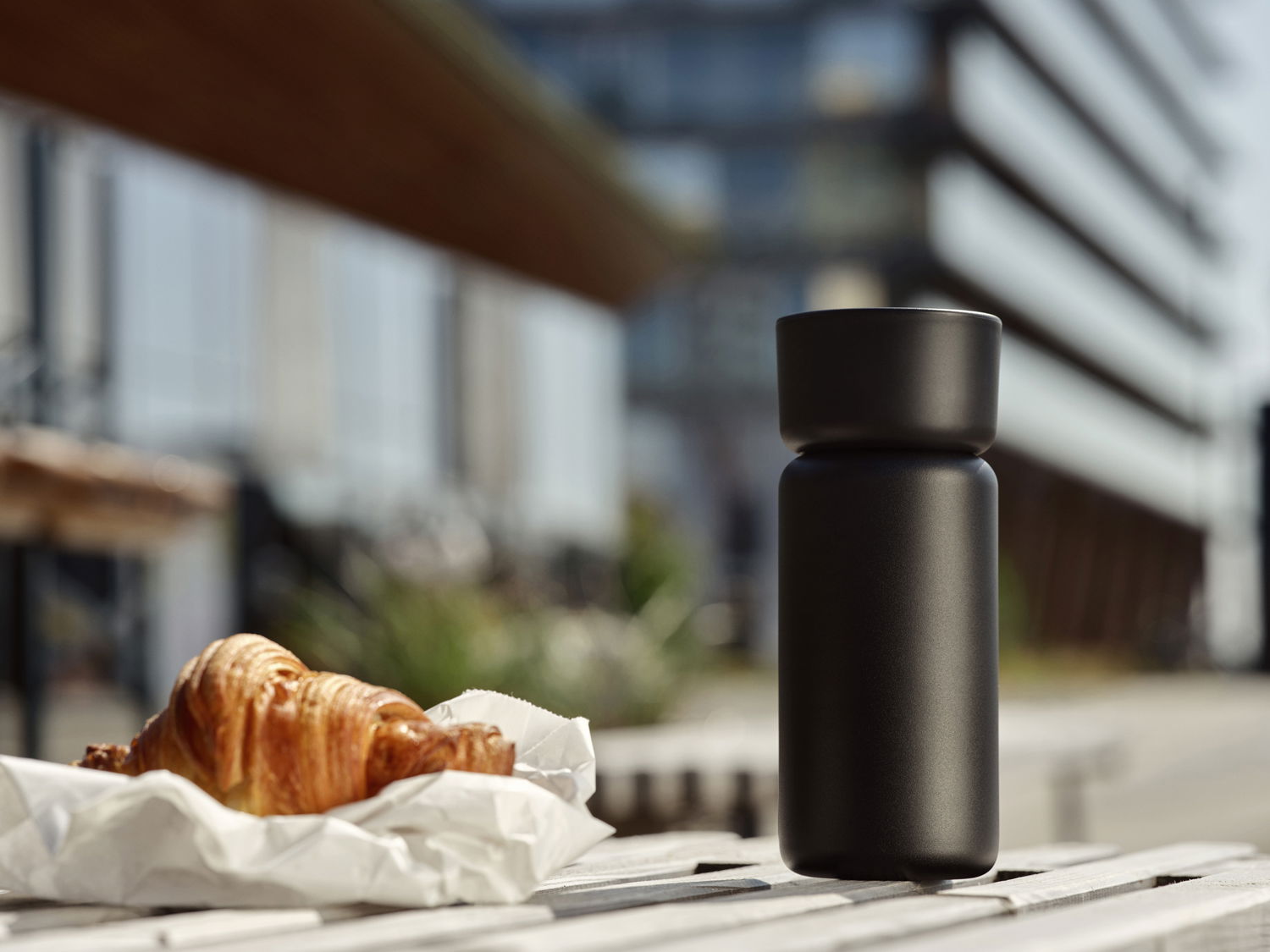 Zone Singles Termokop med to låg 400 ml Sort