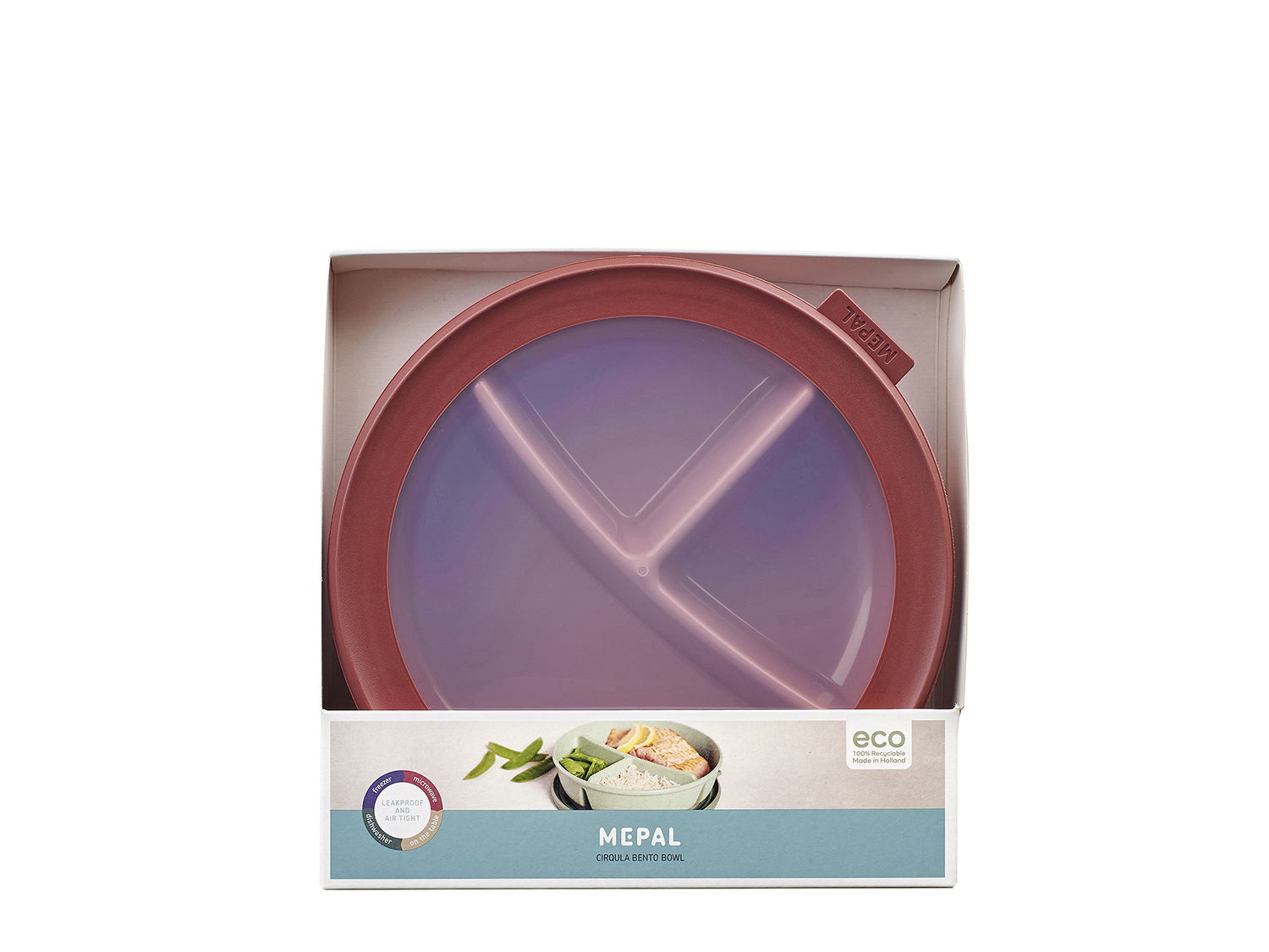 Mepal Cirqula Skål m/låg trio 22,5 x 6 cm Vivid mauve