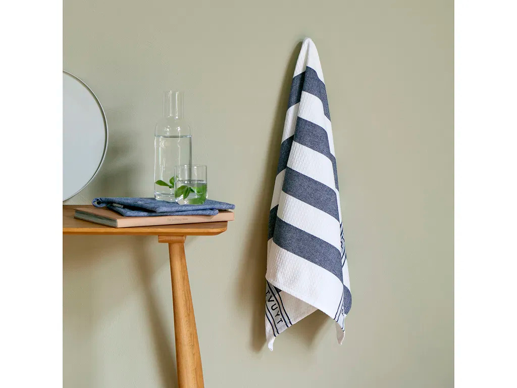 Viskestykke Pillivuyt 90 x 60 cm Blå/Hvid