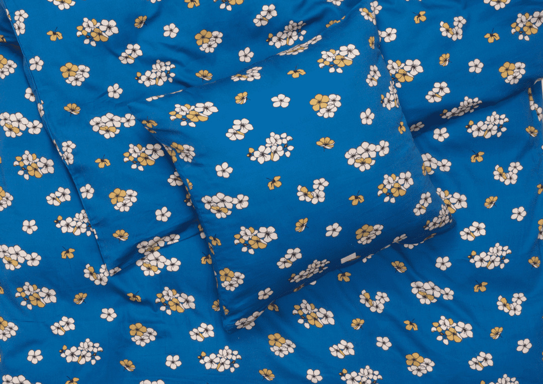 Grand Pleasantly Sengetøj 140x220 cm blå